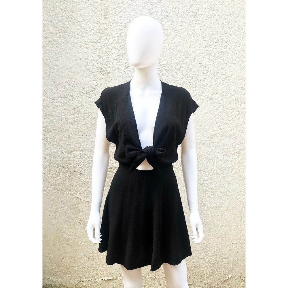 REFORMATION KEY HOLE BLACK MINI DRESS